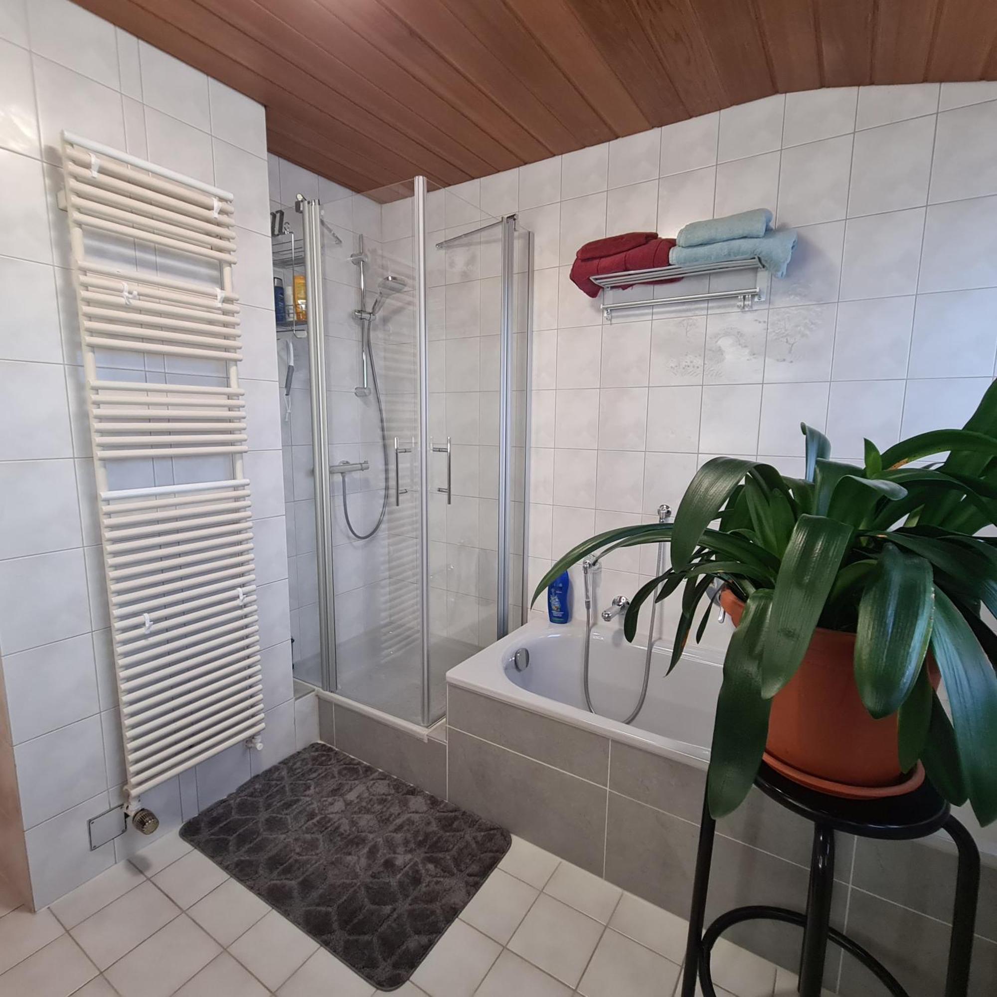 Gemuetliche 120 Qm Ferienwohnung Mit Balkon Adelsdorf Buitenkant foto
